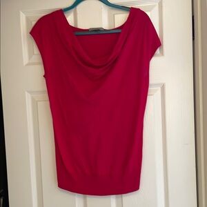 Vibrant Pink Cowl Neck Top